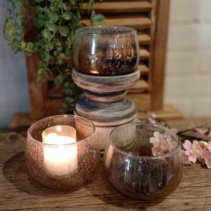 Windlicht Ombre Glas Bruin