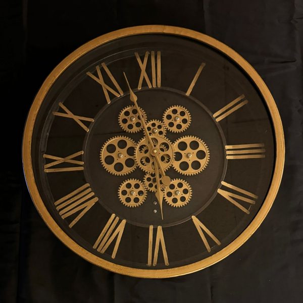 Klok 1 Modern Zwart Goud G6099925