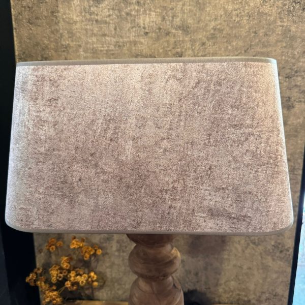 Lampenkap Rechthoek Beige/Sand met Gouden Glitter - 2060