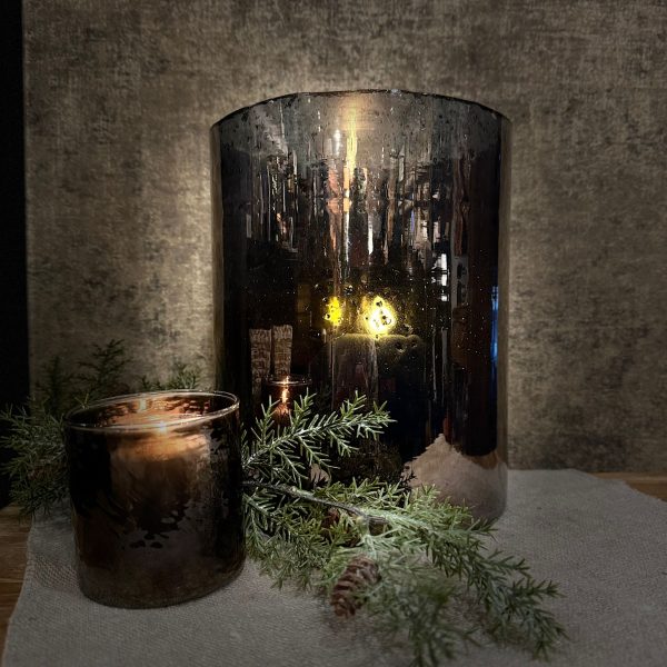 Windlicht Rookglas Zwart