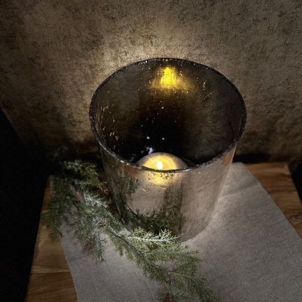 Windlicht Rookglas Zwart - Afbeelding 4