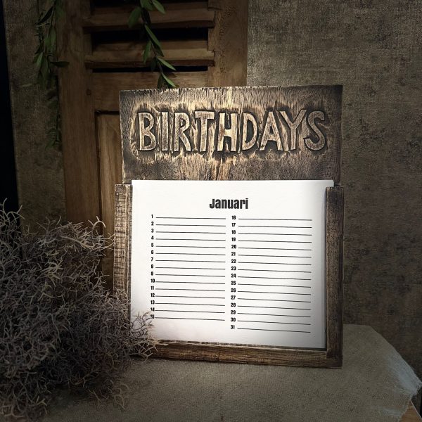 Verjaardagskalender "Birthdays"