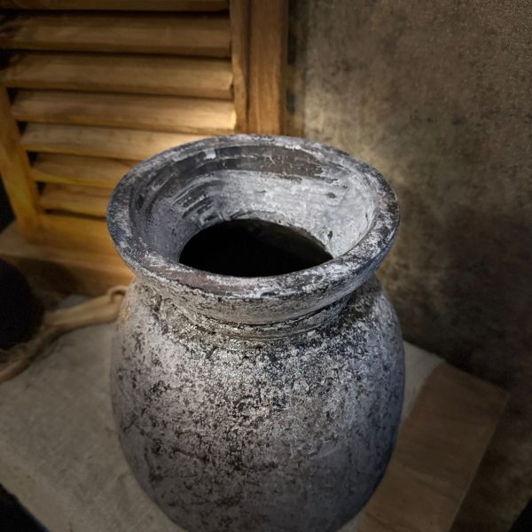 Potterie aardewerk nepalese pot Dark Grey 1 - Afbeelding 4