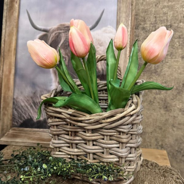 Kunst tulpen Roze