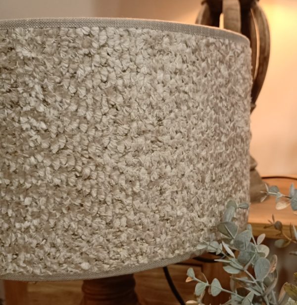 Lampenkap Ovaal Creme/Taupe Gemeleerd